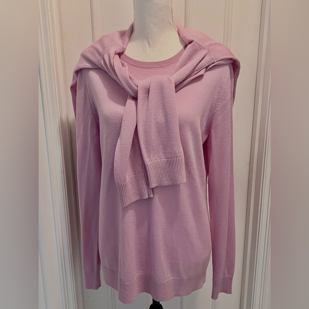 Luxurious Merino Sweater Set Purple Lilac Lord & Taylor Extra Fine Merino Large